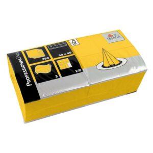 Serviettes unies Fasana pliage en 1/8