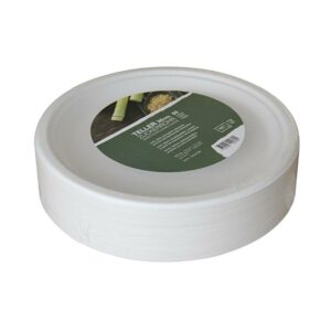 Assiette ronde en canne à sucre