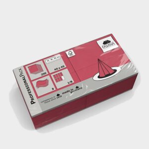 Fasana serviettes unies bordeaux pliage 1/8